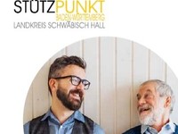 Zu sehen ist das Titelblatt des Informationsflyers des Pflegestützpunkts.